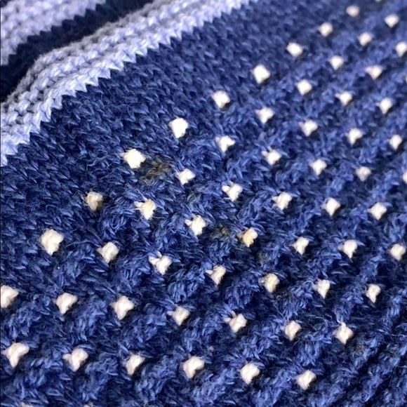 Vintage prides landing embroidered knit pullover blue textured sweater XL - Picture 8 of 10